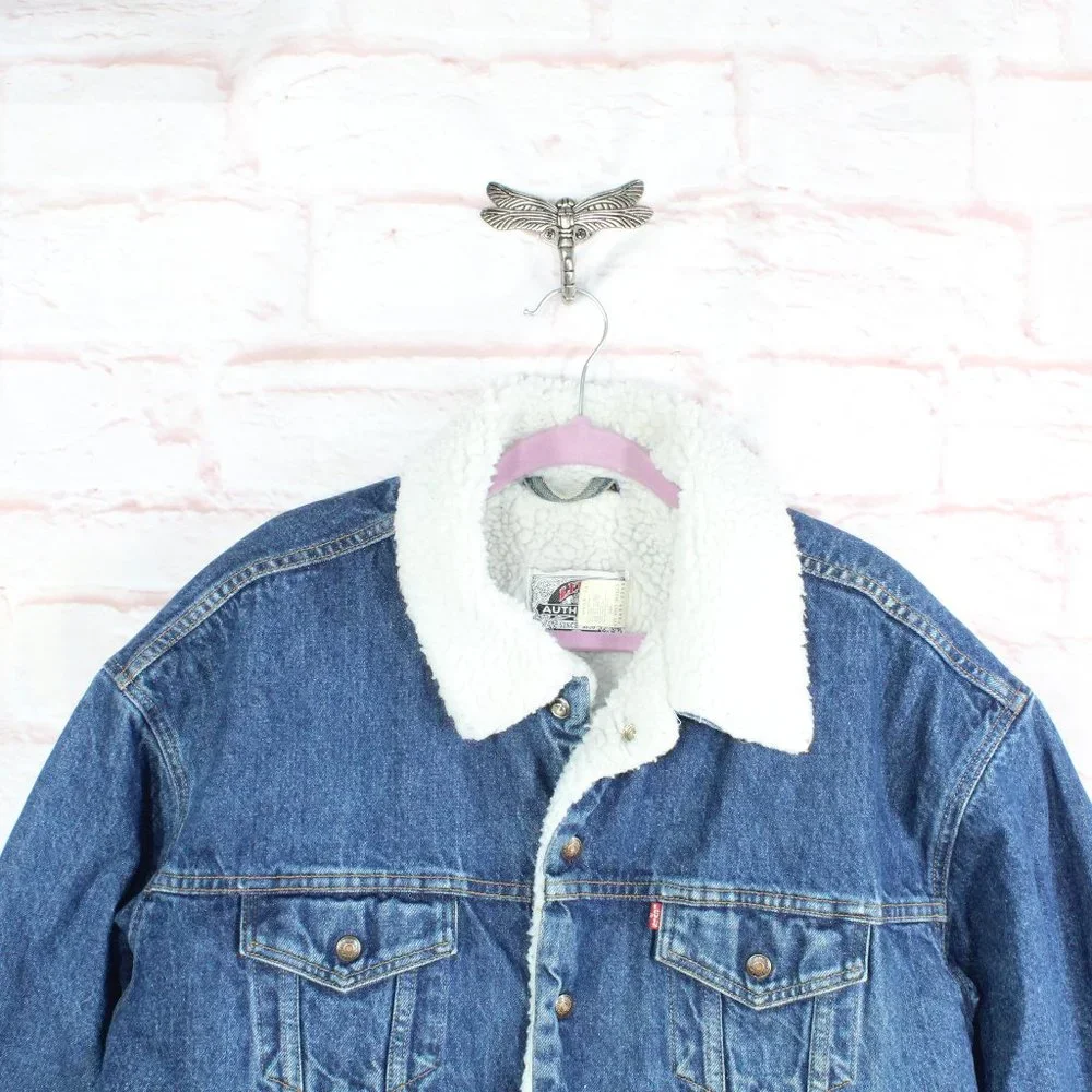 Levi's Mens Blue Cotton Polyester Lined Denim Jacket Size XL - Picture 2 of 12